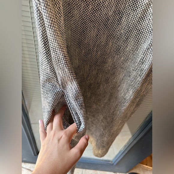 Eileen fisher medium organic cotton snake skin print cream black tunic dress - Picture 5 of 5